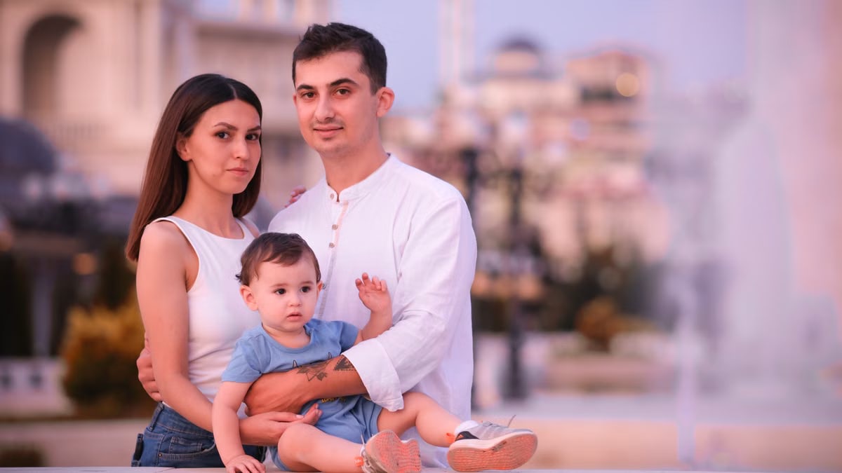 Charming family enjoying a day outdoors in Ankara, capturing delightful emotions.